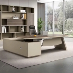 Bàn Giám Đốc Chân Cách Điệu Kèm Tủ Phụ - BGD92