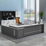 Bàn Giám Đốc Thiết Kế Khối Liền Kề Tủ Phụ – BGD165