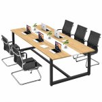 Bàn Họp Văn Phòng Chân Sắt Sơn Tĩnh Điện 240x120x75cm - BH55