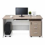 Bàn Làm Việc Gỗ Có Kệ PU Đa Năng  - BG9