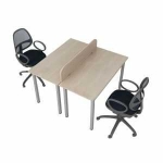 Bàn Làm Việc Vách Ngăn Gỗ Chân Sắt Chất Lượng - BC25
