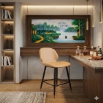 Ghế Bar Chân Sắt Sơn Tĩnh Điện Bọc Da Cao Cấp Thiết Kế Hiện Đại - QB39