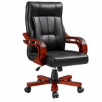 Ghế Giám Đốc Chân Xoay Tay Gỗ Hiện Đại - GGĐ28