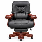 Ghế Giám Đốc Da Tay Gỗ Cao Cấp - GGĐ40