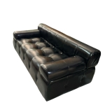Ghế Sofa Nút Thắt Bọc Da Đen Bóng - SF36