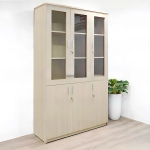 Tủ Tài Liệu Gỗ 3 Cánh Kính Văn Phòng - THS305