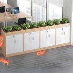 Tủ Tài Liệu Gỗ Để Cây Xanh Trưng Bày - THS258