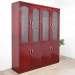 Tủ Tài Liệu Gỗ 4 Cánh Kính Sơn PU - THS296