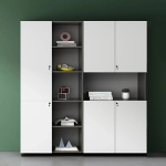 Tủ Hồ Sơ Gỗ MDF 2 Tầng Phối Ô Trống Trang Trí - THS345