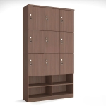 Tủ Locker Gỗ 9 Ngăn Liền Kệ Giày Tầng - TLK7