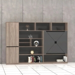 Tủ Tài Liệu Lãnh Đạo Cánh Kín Cắt Chéo Phối Ngăn Kệ Hình Khối - THS335