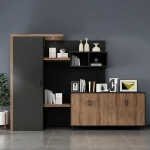 Tủ Văn Phòng Thiết Kế Mở Tích Hợp Buồng Tủ Cánh Mở - THS366