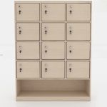 Tủ Locker Gỗ Công Nghiệp 12 Cánh Có Kệ Giày - TLK15