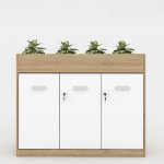 Tủ Tài Liệu Gỗ Trang Trí  Cây Xanh Hiện Đại - THS155