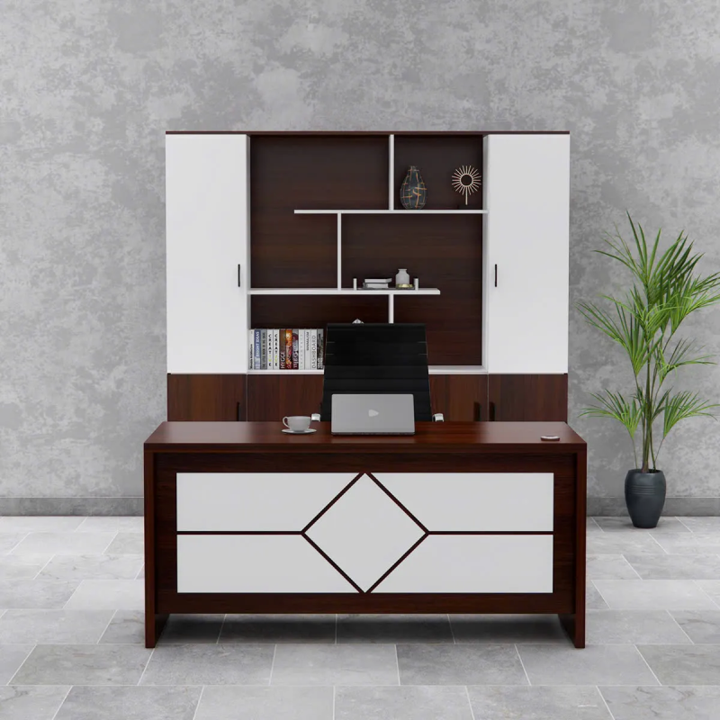 Bàn Giám Đốc Thiết Kế Sang Trọng Họa Tiết Kim Cương - BGD135