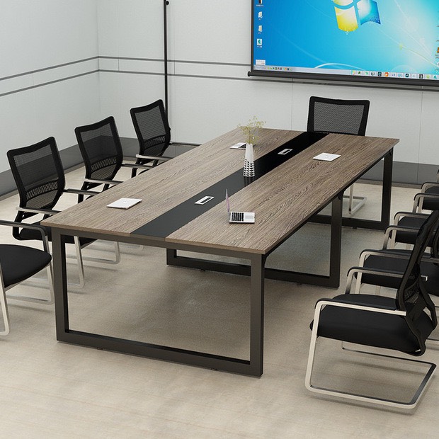 Bàn Làm Việc Mặt Gỗ MDF 3m6 - BH4
