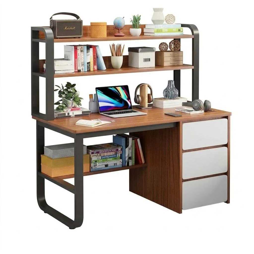 Bàn Làm Việc Kèm Kệ Sách Hiện Đại - BLV144