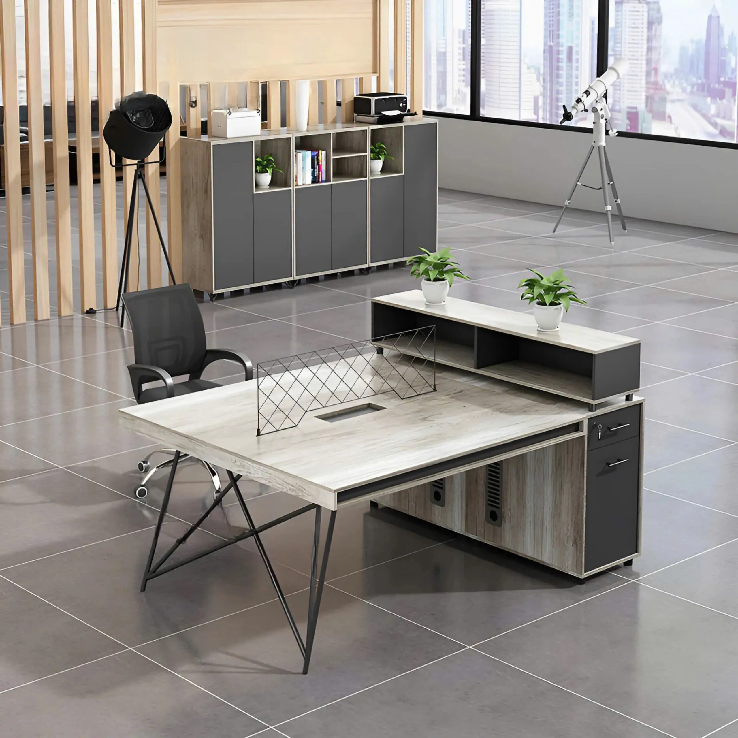 Cụm Bàn Làm Việc 2 Người Chân Sắt Vững Chắc - BC60