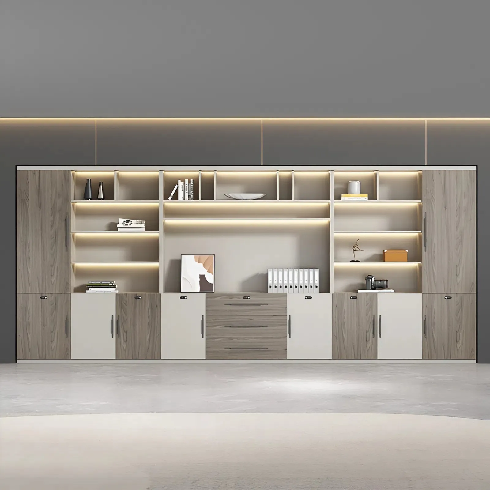 Hệ Tủ Hồ Sơ Grand Wall - Thiết Kế Kịch Trần Đa Năng Sang Trọng - THS381