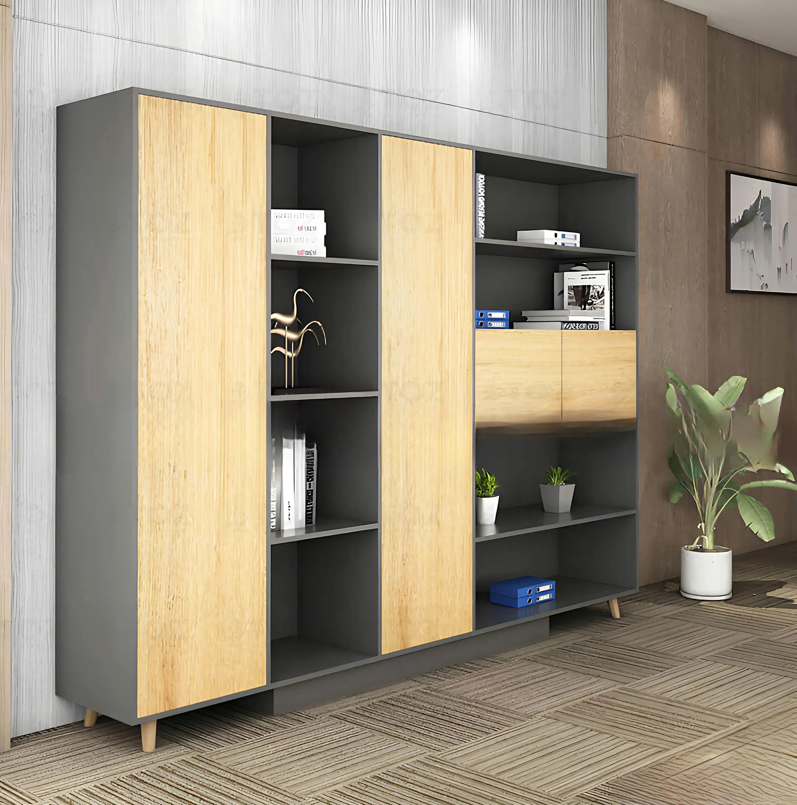 Tủ Tài Liệu Gỗ Phòng Chủ Tịch Thanh Lịch - THS278