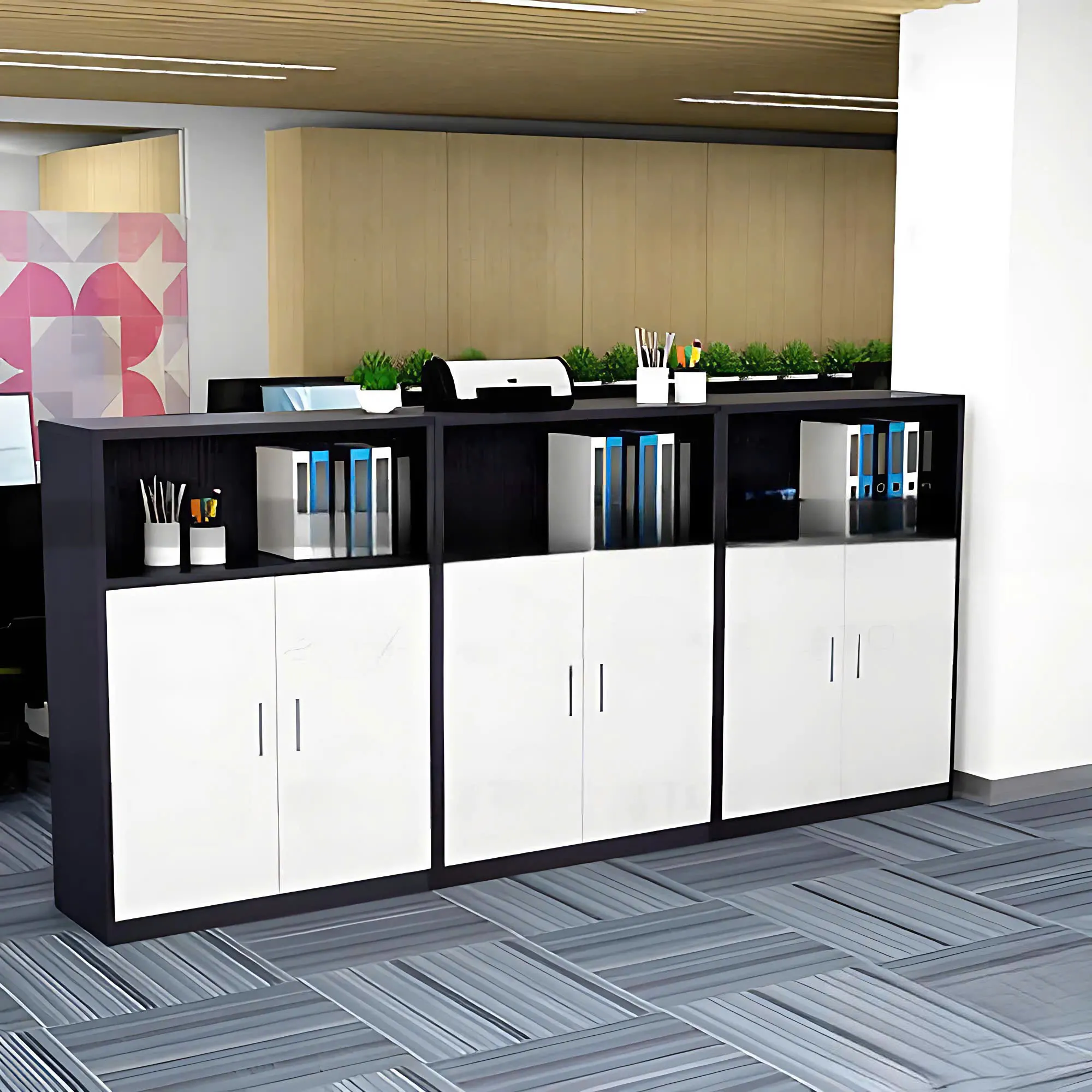 Tủ Tài Liệu Gỗ Dáng Thấp Thiết Kế Đơn Giản - THS267
