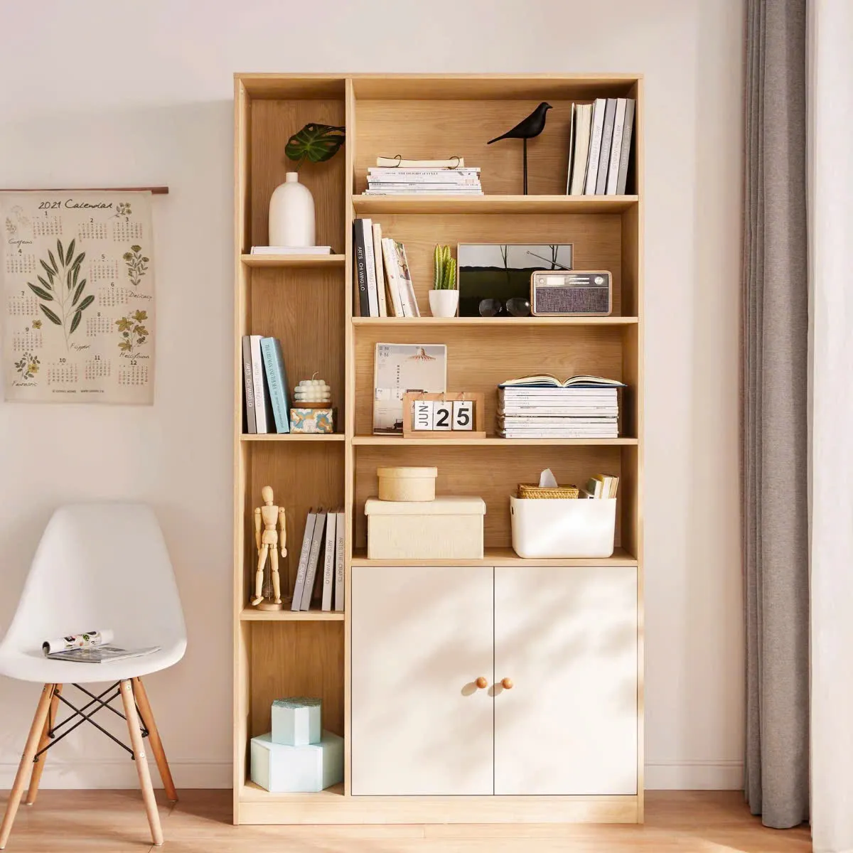 Tủ Hồ Sơ Gỗ Trang Trí Kết Hợp Tủ Đựng - THS315