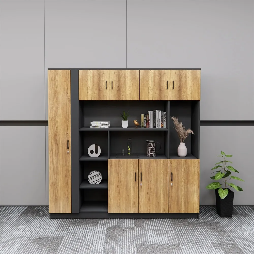 Tủ Hồ Sơ Kết Hợp Hệ Kệ Trang Trí Trung Tâm - THS400