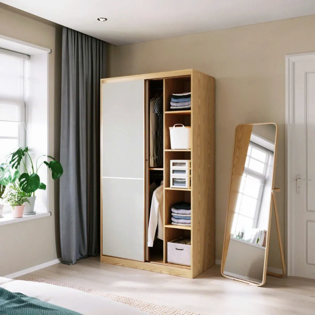 Tủ Quần Áo Gỗ Thiết Kế Đẹp Cho Phòng Ngủ - TQA31