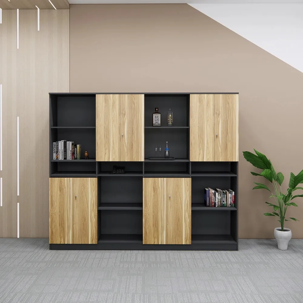 Tủ Tài Liệu Lãnh Đạo Bố Cục Ngăn Kệ Đan Xen Tinh Tế - THS389