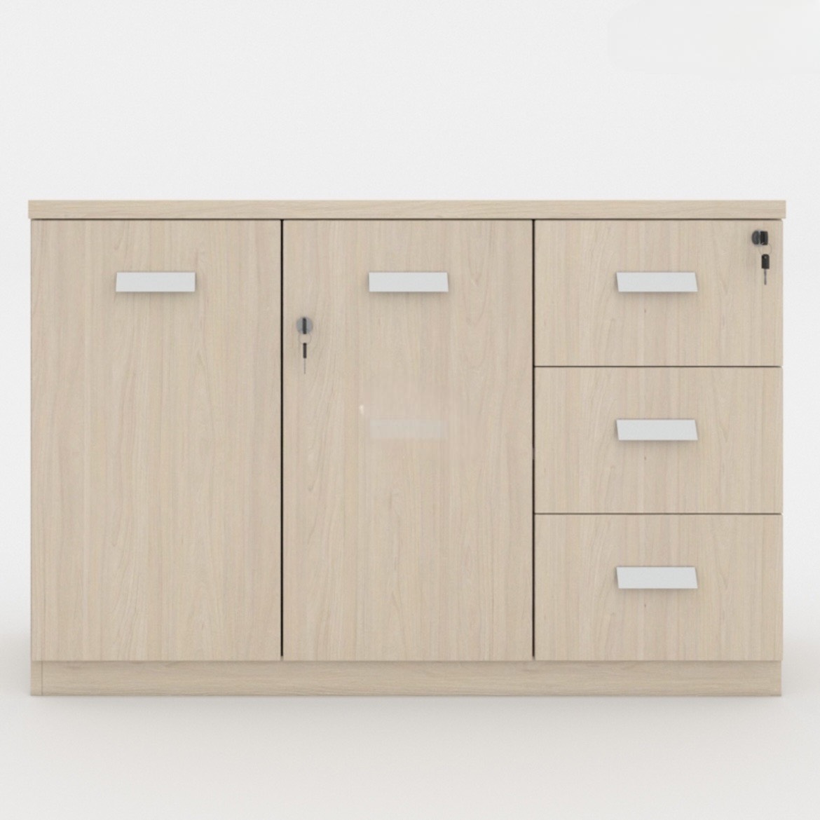 Tủ Tài Liệu Gỗ Thấp 2 Cánh Và 3 Ngắn - THS136