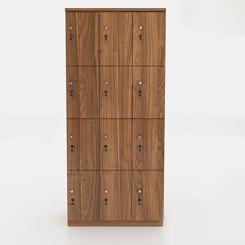 Tủ Locker 12 Cánh Màu Vân Gỗ Tự Nhiên - TLK22
