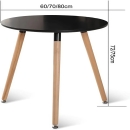 Bàn Cafe Tiếp Khách Eames 3 Chân Gỗ Trắng - BCF3