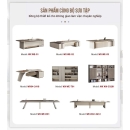 Bàn Giám Đốc Cao Cấp Họa Tiết Sọc Dọc Sang Trọng - BGD96