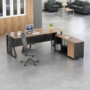 Bàn Giám Đốc Chữ L Chân Sắt Thiết Kế Tối Giản - BGD149