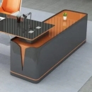 Bàn Giám Đốc Gỗ Chữ L Chân Sắt Sang Trọng - BGD150
