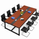 Bàn Họp Văn Phòng Chân Sắt Sơn Tĩnh Điện 240x120x75cm - BH55