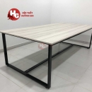 Bàn họp chân sắt trơn 2m4 x 1m2 - BH14