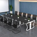 Bàn Họp Làm Việc 360 x 120cm Nhập Khẩu Chân Trắng Hiện Đại - BH58