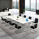 Bàn Họp Làm Việc 360 x 120cm Nhập Khẩu Chân Trắng Hiện Đại - BH58