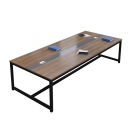 Bàn Họp Văn Phòng Chân Sắt Đen 2m4 x 1m2 - BH10