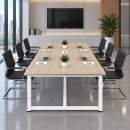 Bàn Họp Văn Phòng  240x120cm Chân Sắt Màu Trắng – BH61
