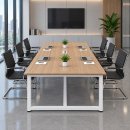 Bàn Họp Văn Phòng Chân Sắt Trắng 200x100x75cm – BH63