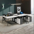 Cụm Bàn Làm Việc 4 Người Kèm Kệ Linh Hoạt Hiện Đại - BC105