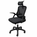 Ghế Xoay Tựa Đầu Tay Gập Màu Đen - GX70