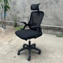 Ghế Xoay Tựa Đầu Tay Gập Màu Đen - GX70