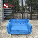 Sofa băng xanh nhung giá rẻ - SF1