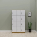 Tủ Để Đồ Cá Nhân 12 Ngăn Gỗ MDF Cho Văn Phòng & Spa - TLK89