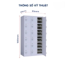 Tủ Locker 12 Ngăn Lưu Trữ Bảo Mật - TLK64