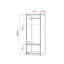 Tủ Quần Áo Gỗ 2 Cánh Gọn Gàng - TQA22
