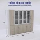 Tủ Tài Liệu 12 Cánh Kết Hợp Ô Trang Trí Đa Năng - THS419